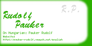 rudolf pauker business card